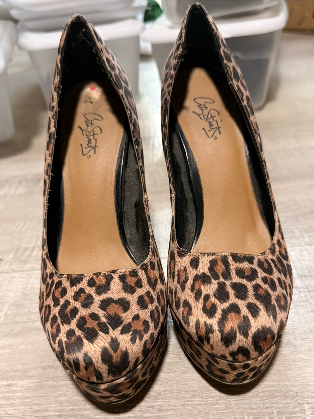 City Streets Leopard-Print Platform Pumps - Brown & Black